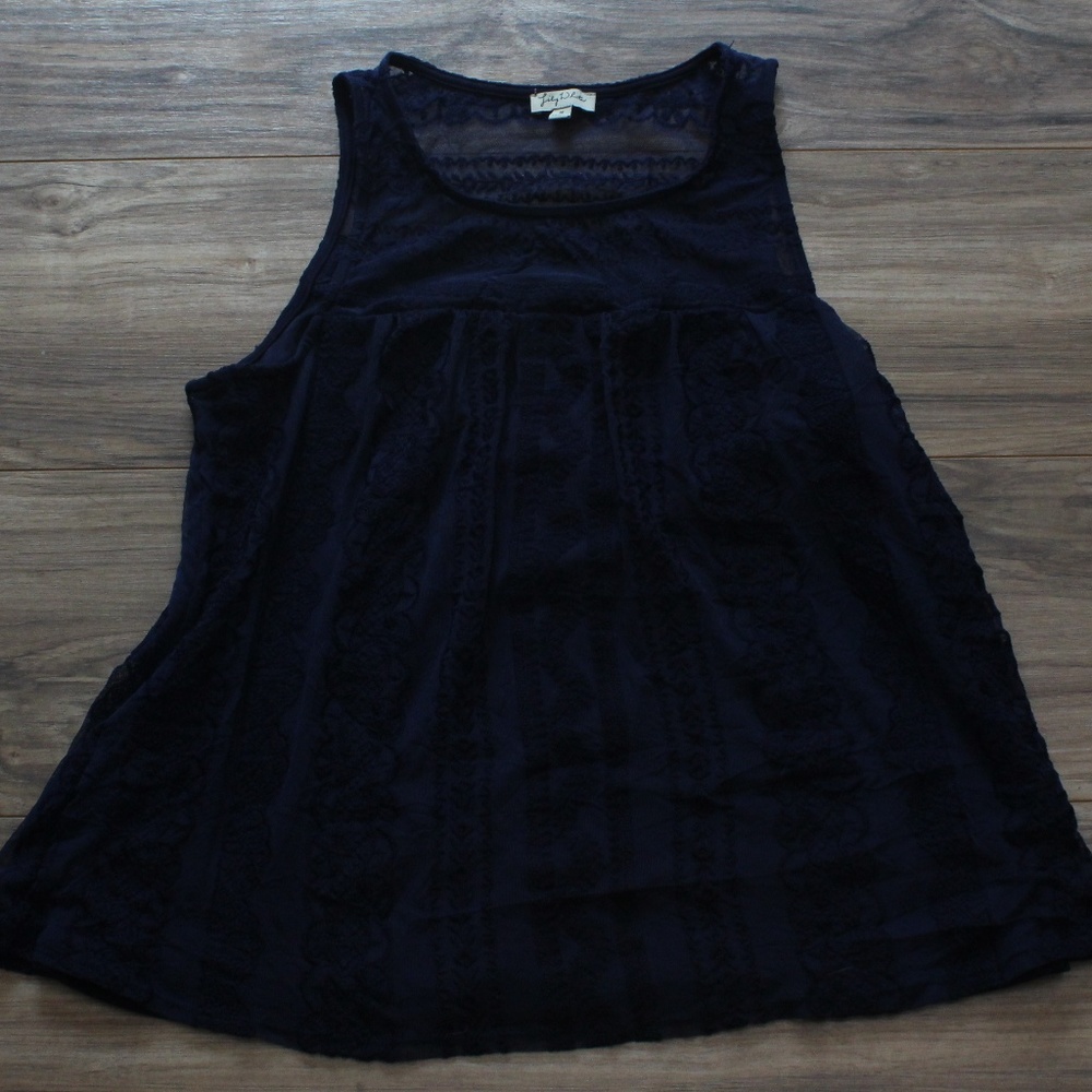 Lily White Navy Tank Top